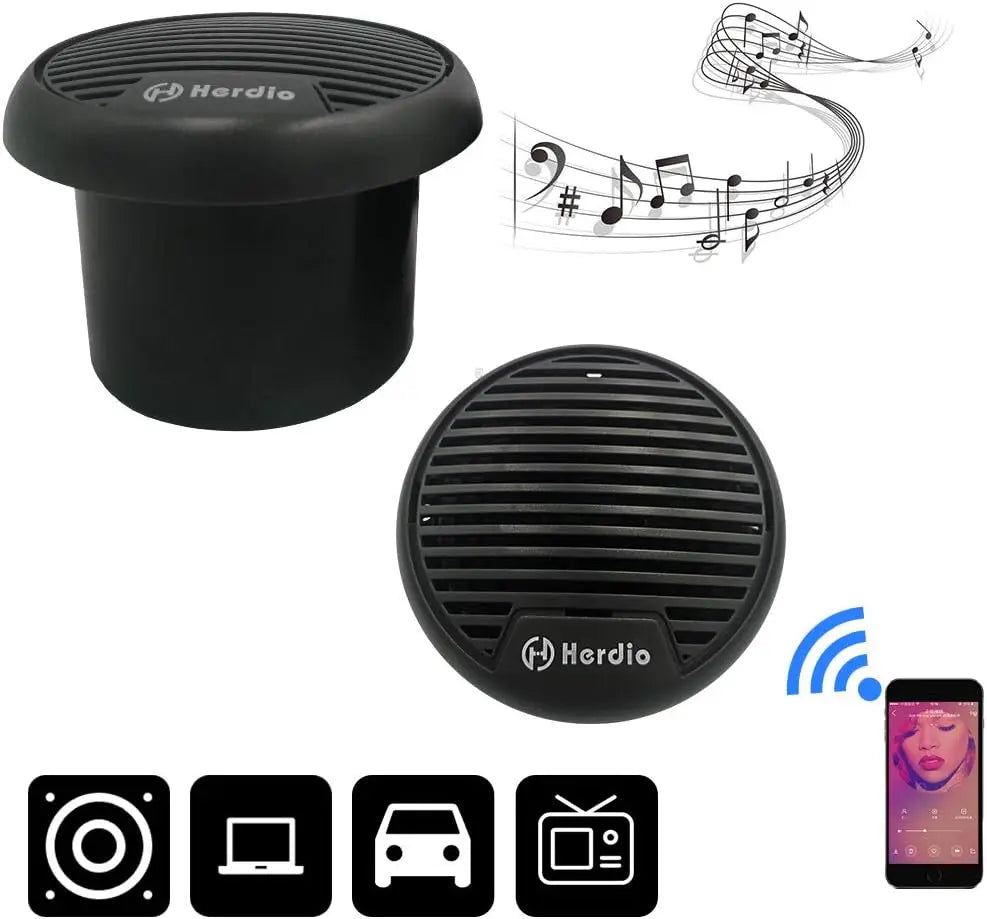 Herdio 160W 3 Inch Marine Boat Waterproof Speakers
