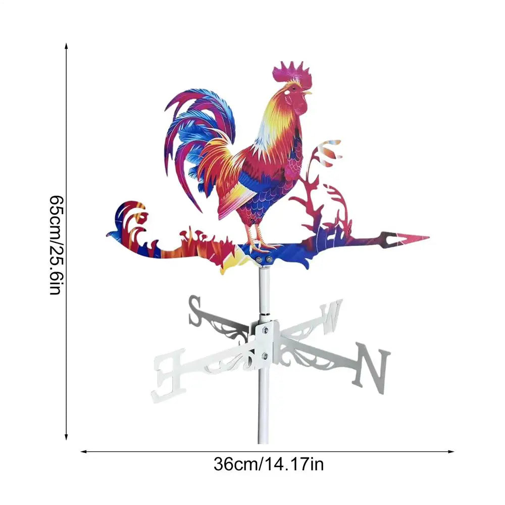 Rooster Wind Vane Rooftop Weather Vane