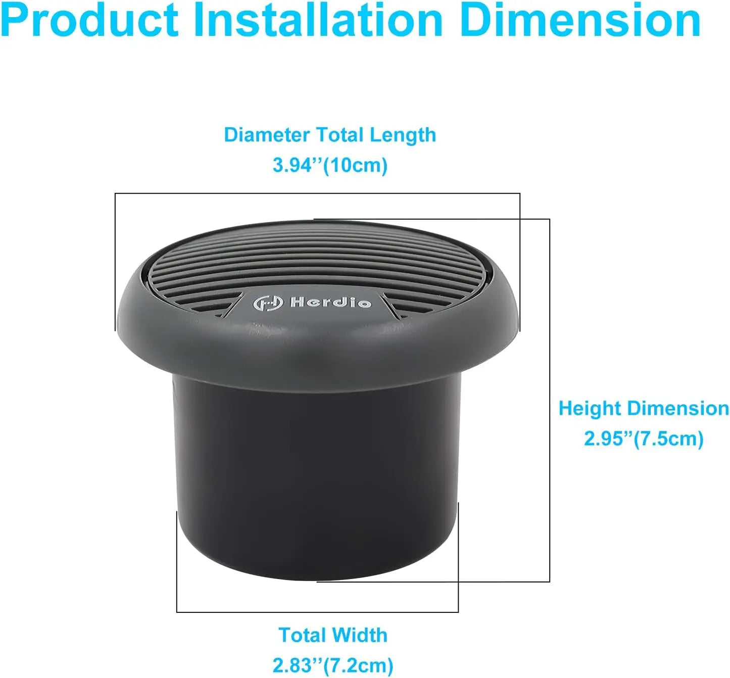 Herdio 160W 3 Inch Marine Boat Waterproof Speakers