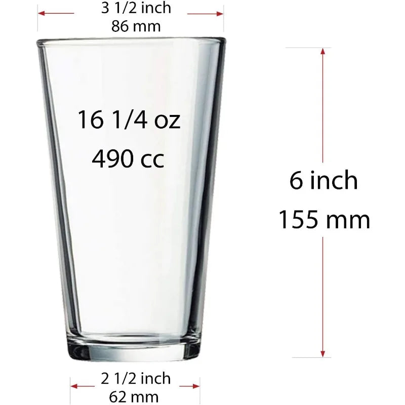 Set of 12 - Drinking Glasses 16 oz Highball